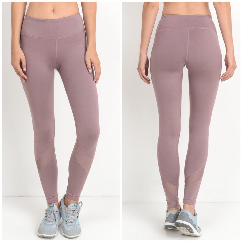 CLEARANCE-FIRM‼️Mesh Panel Athletic Leggings - Picture 5 of 5
